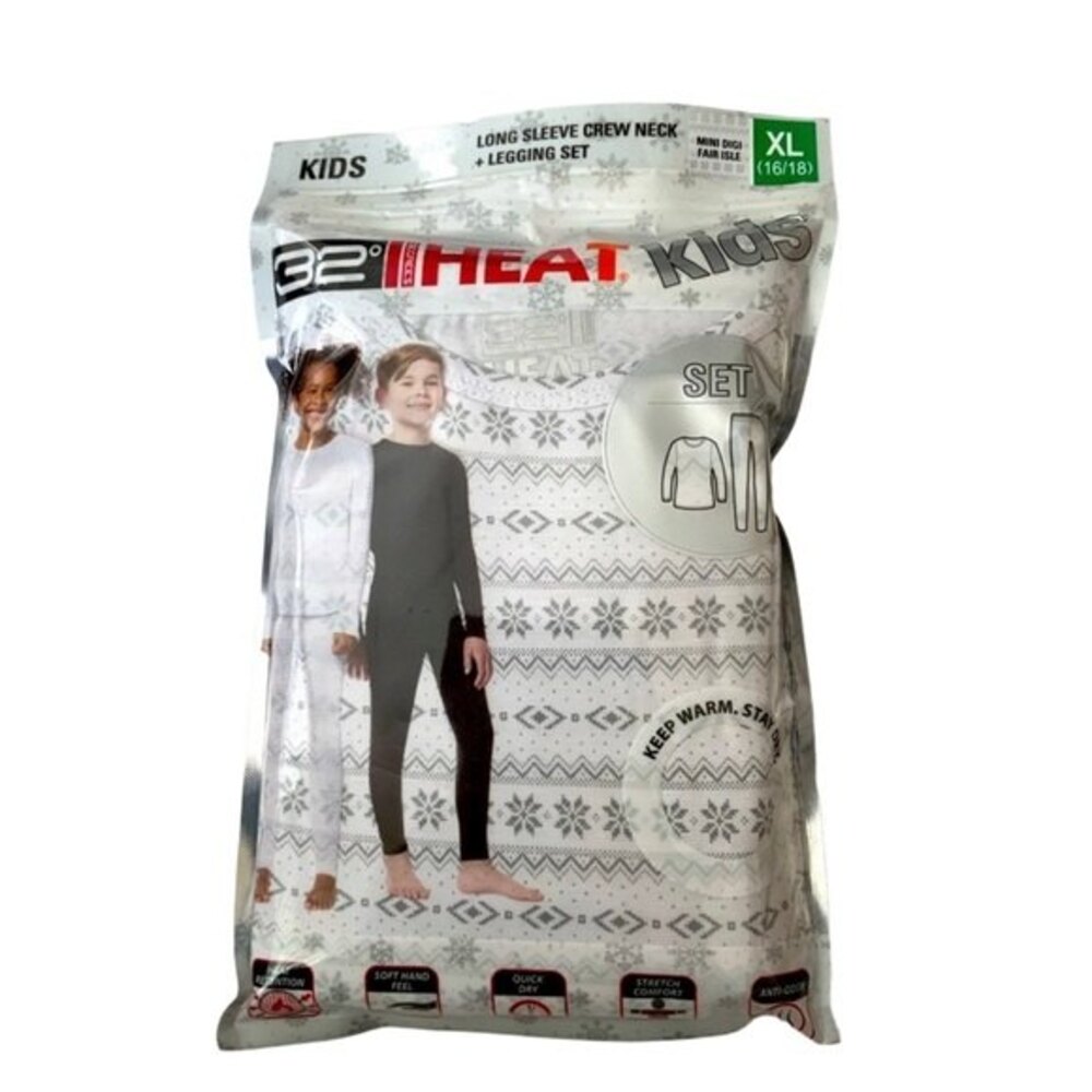 32 Degrees Kids Long Sleeve Crew Neck + Legging XL